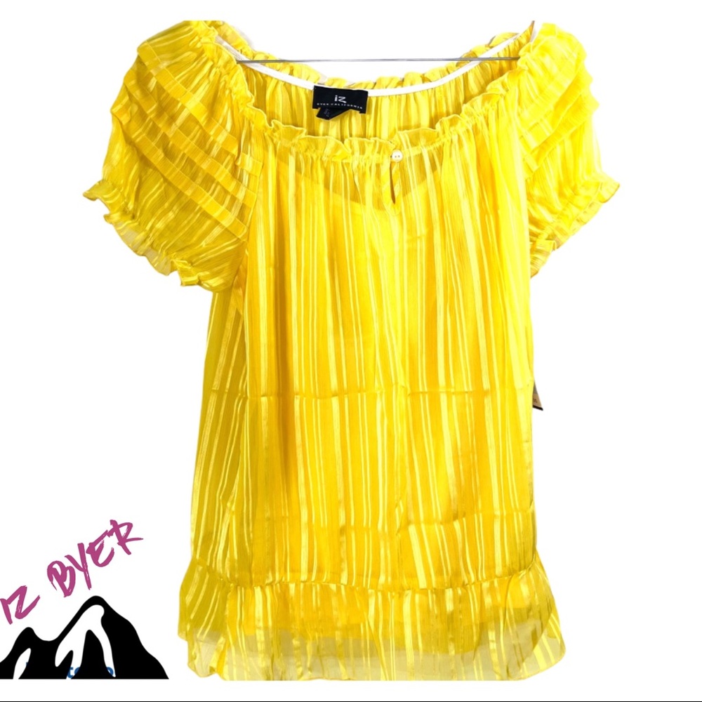 IZ BYER yellow top size small